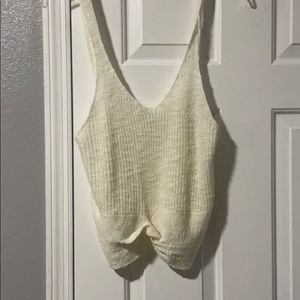 White knitted tank
